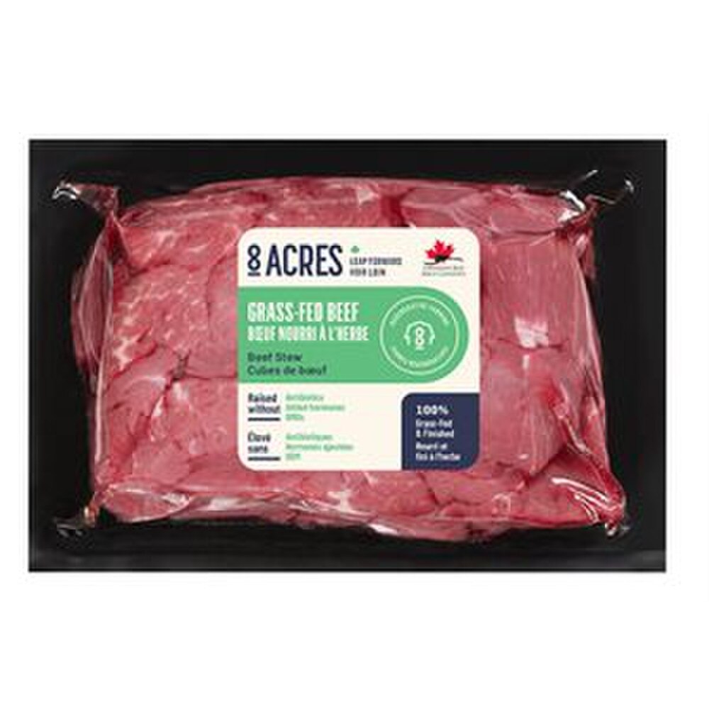8 Acres Grass Fed Stewing Beef 400 g